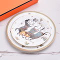 H Battle Horse Series Bone China Western Plate High-end Hotel Steak Plate 10inch Flat Plate