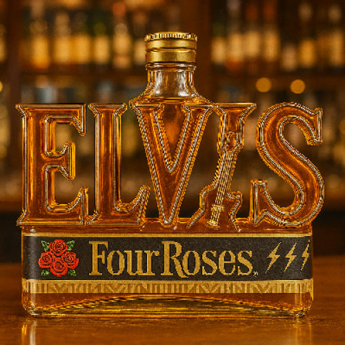 400ml Elvis Presley "ELVIS" Letter Whiskey Decanter - Crown Royal Themed Spirit Bottle