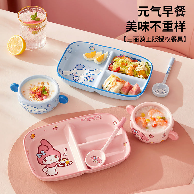 My Melody & Cinnamoroll Divided Bento Box Set - Sanrio Character Lunch Container