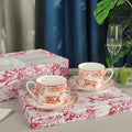 D Brand Cup Coffee Cup Saucer Light Luxury Style Tableware Cup Afternoon Tea Cup Saucer Double Gift Box Exquisite Cup Gift Present