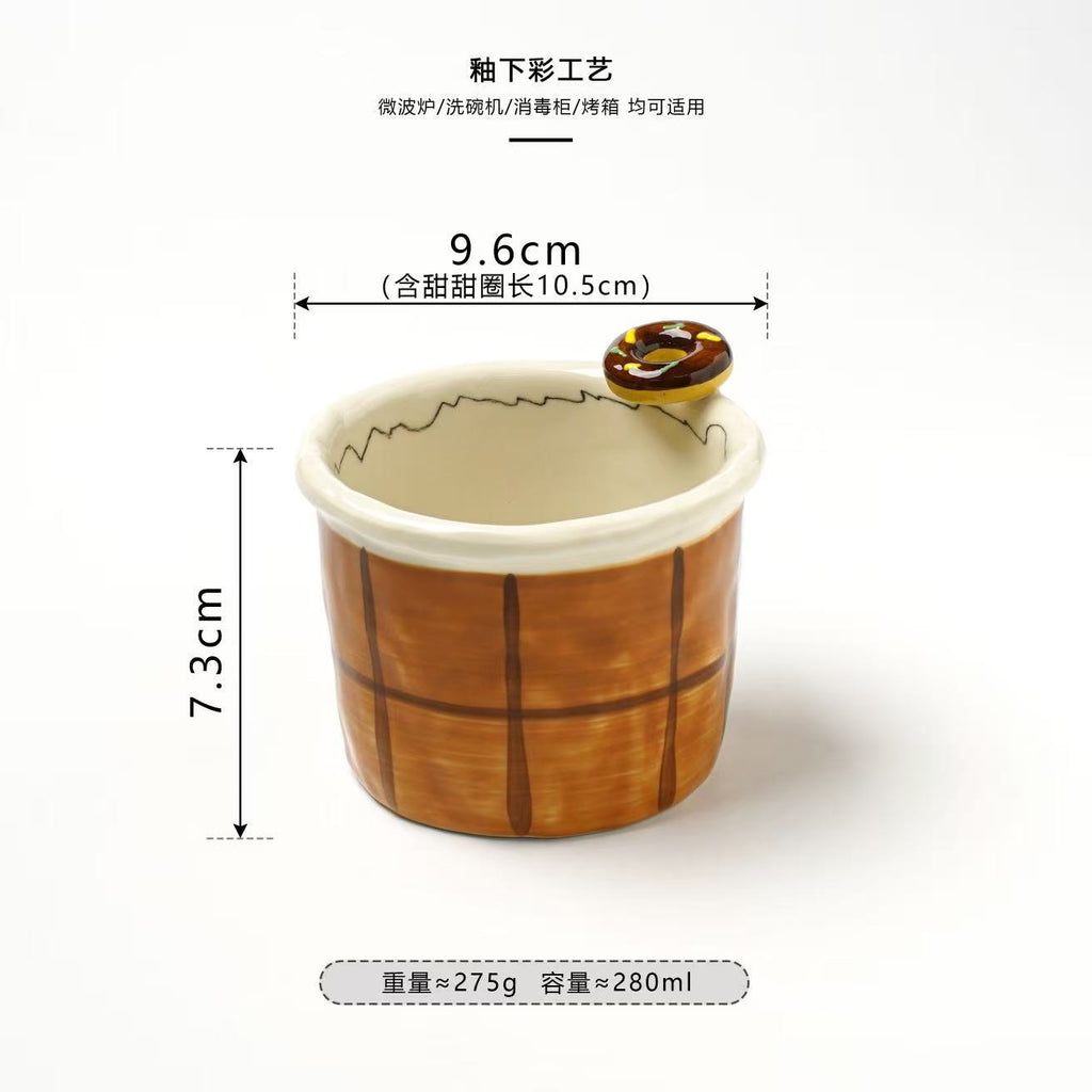 KT Plate Ceramic Tableware Hand-painted Underglaze Dinner Plate Rice Bowl Serving Plate Coffee Cup