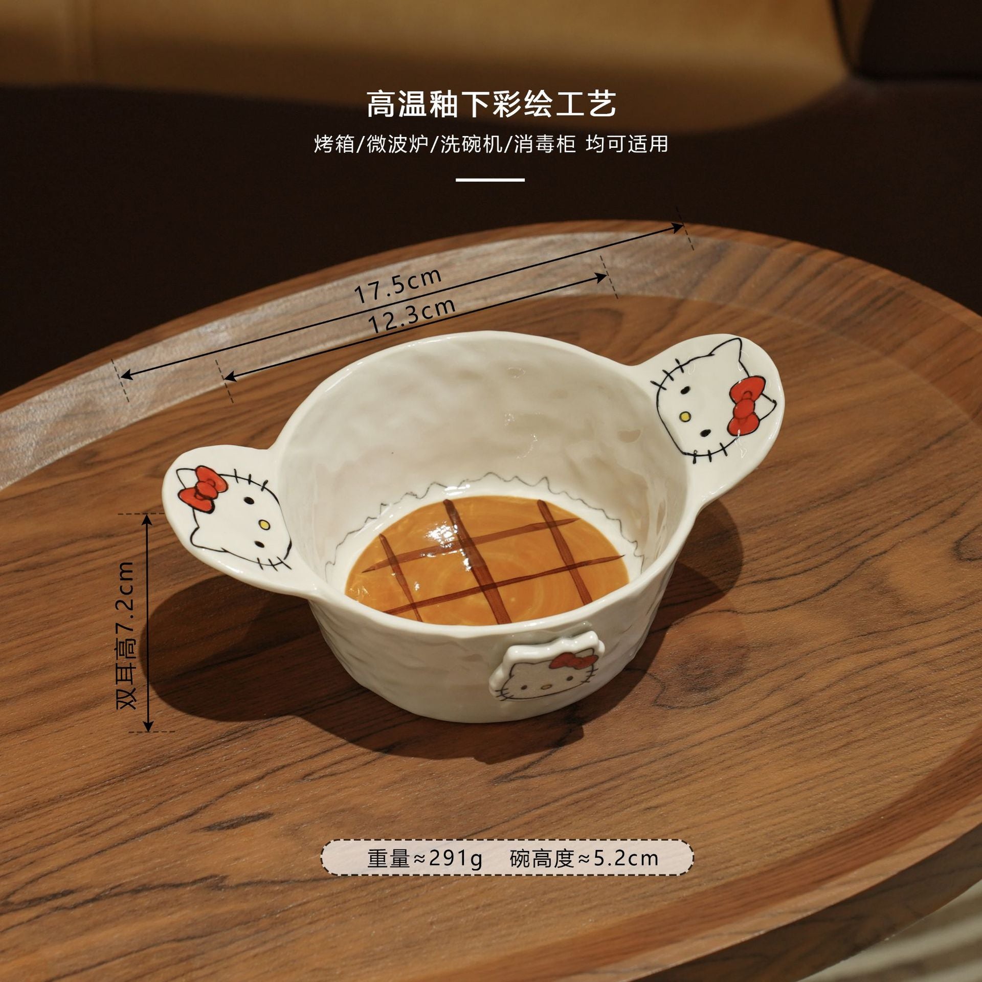 KT Plate Ceramic Tableware Hand-painted Underglaze Dinner Plate Rice Bowl Serving Plate Coffee Cup