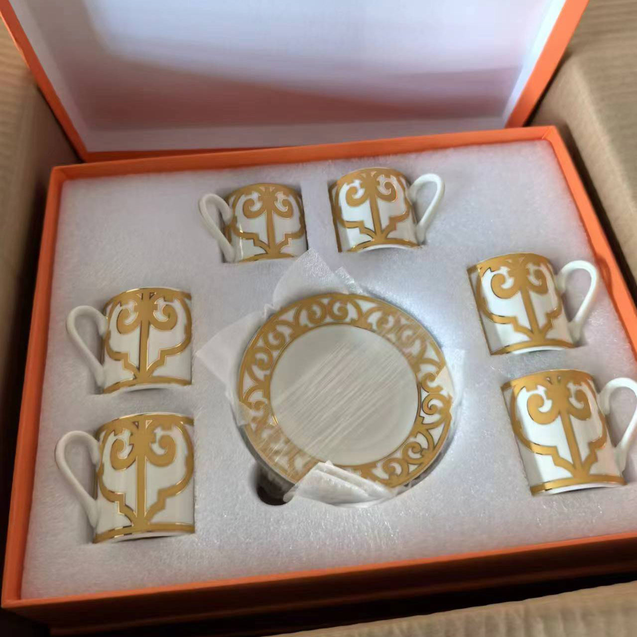 H Home Concentrated Cup and Saucer Set 612 Pieces Personalized Simple Household Afternoon Tea Coffee Cup Gift Box Set