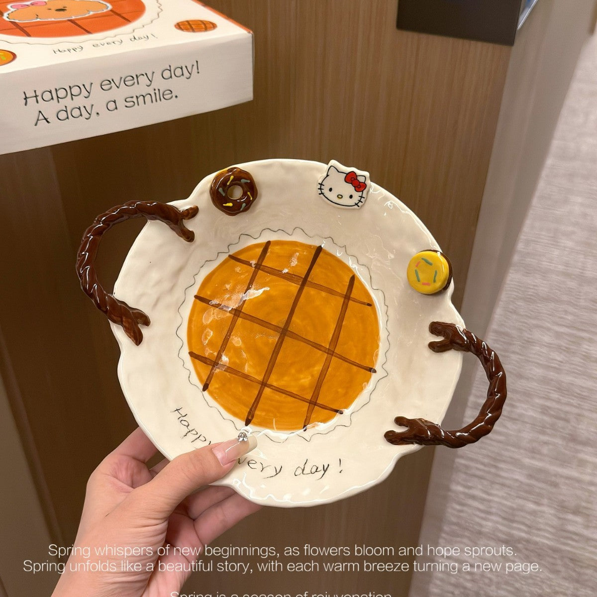 KT Plate Ceramic Tableware Hand-painted Underglaze Dinner Plate Rice Bowl Serving Plate Coffee Cup