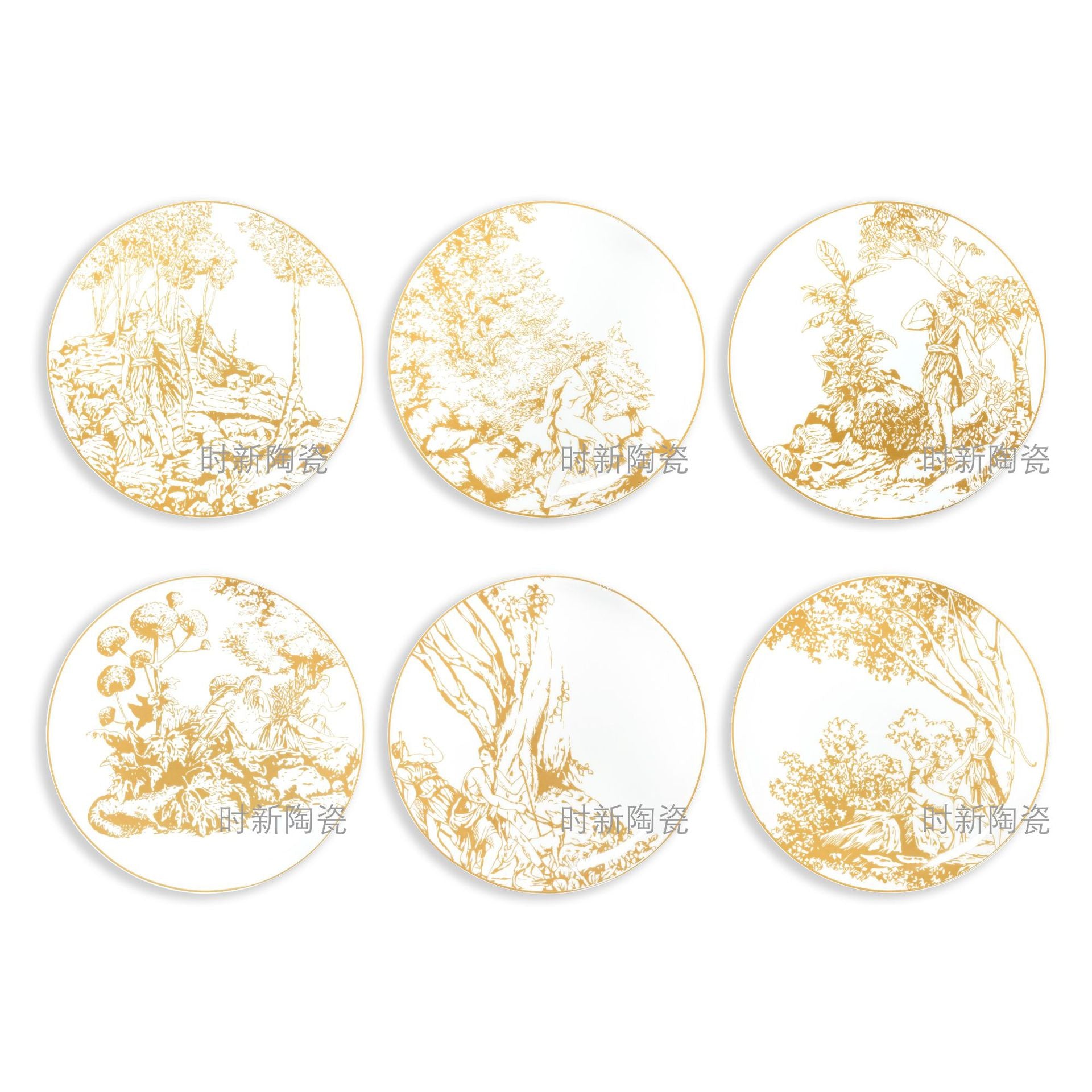 D Family Tableware Tarot Series Ceramic Plates Bone China Creative Gift Internet Celebrity Plates Steak Plates Set