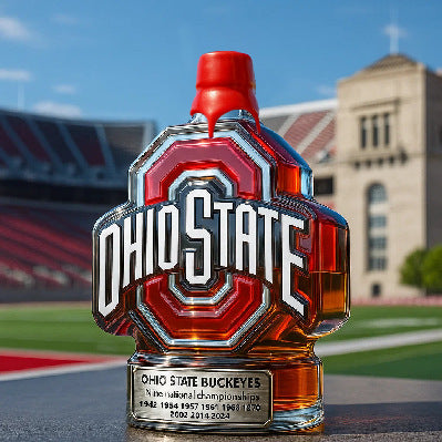 Ohio State Buckeyes "OSU" Whiskey Bottle - 400ml (4 Cap Styles)