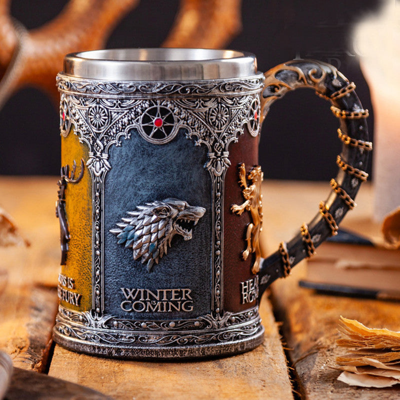 A Song of Ice and Fire Game of Thrones Mug Embossed Whiskey Cup