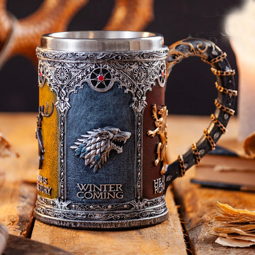 A Song of Ice and Fire Game of Thrones Mug Embossed Whiskey Cup