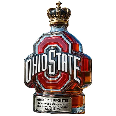 Ohio State Buckeyes "OSU" Whiskey Bottle - 400ml (4 Cap Styles)