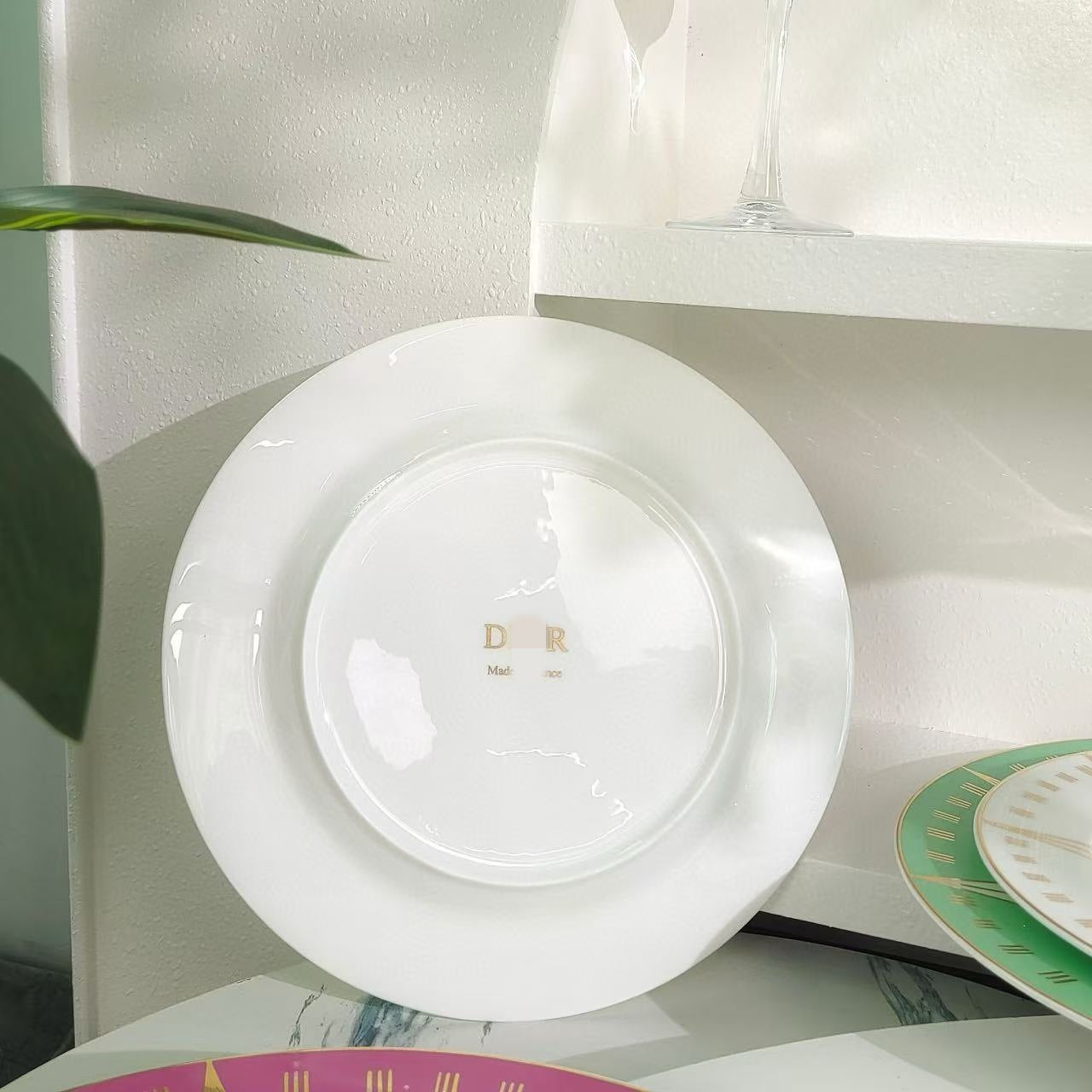 D Family Lucky Star Bone China Dinner Plates Set of Four Round Plates Dish Plates Decorative Plates Dessert Plates Snack Plates