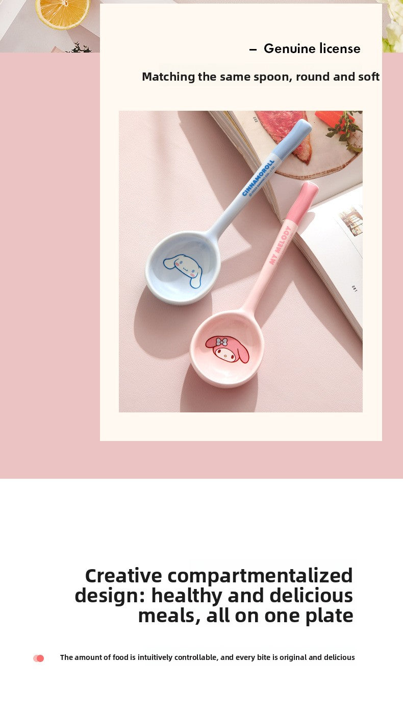 My Melody & Cinnamoroll Divided Bento Box Set - Sanrio Character Lunch Container