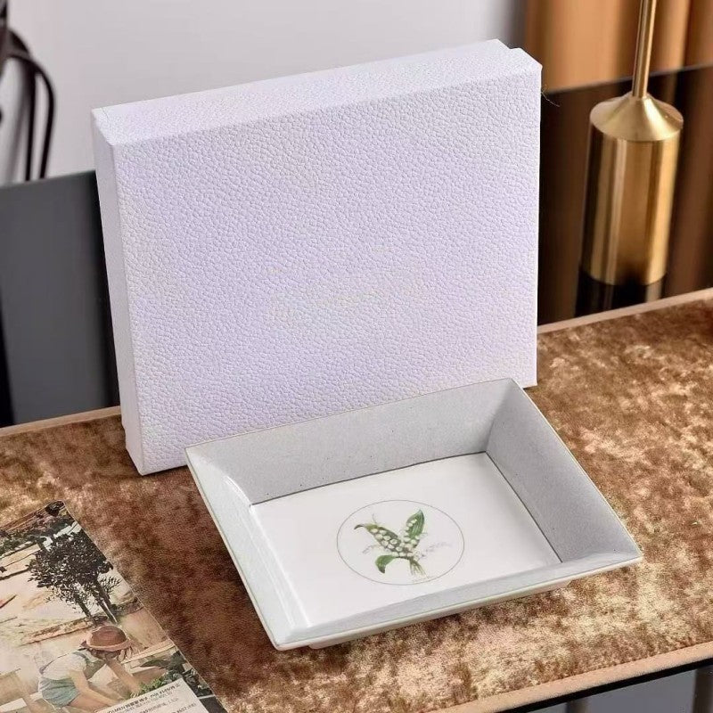 D Moon Series Bone China Tarot Card Storage Tray Home Retro Tray Light Luxury Style