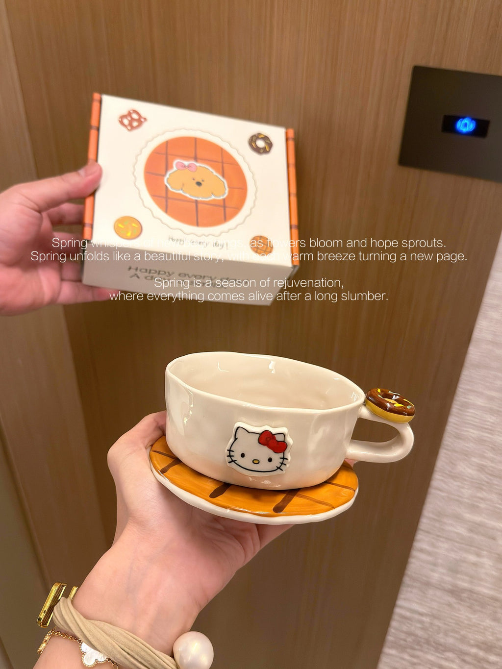 KT Plate Ceramic Tableware Hand-painted Underglaze Dinner Plate Rice Bowl Serving Plate Coffee Cup