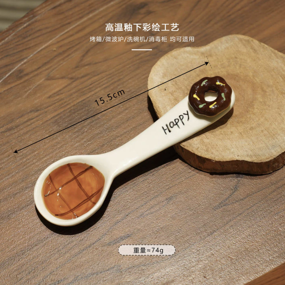 KT Plate Ceramic Tableware Hand-painted Underglaze Dinner Plate Rice Bowl Serving Plate Coffee Cup