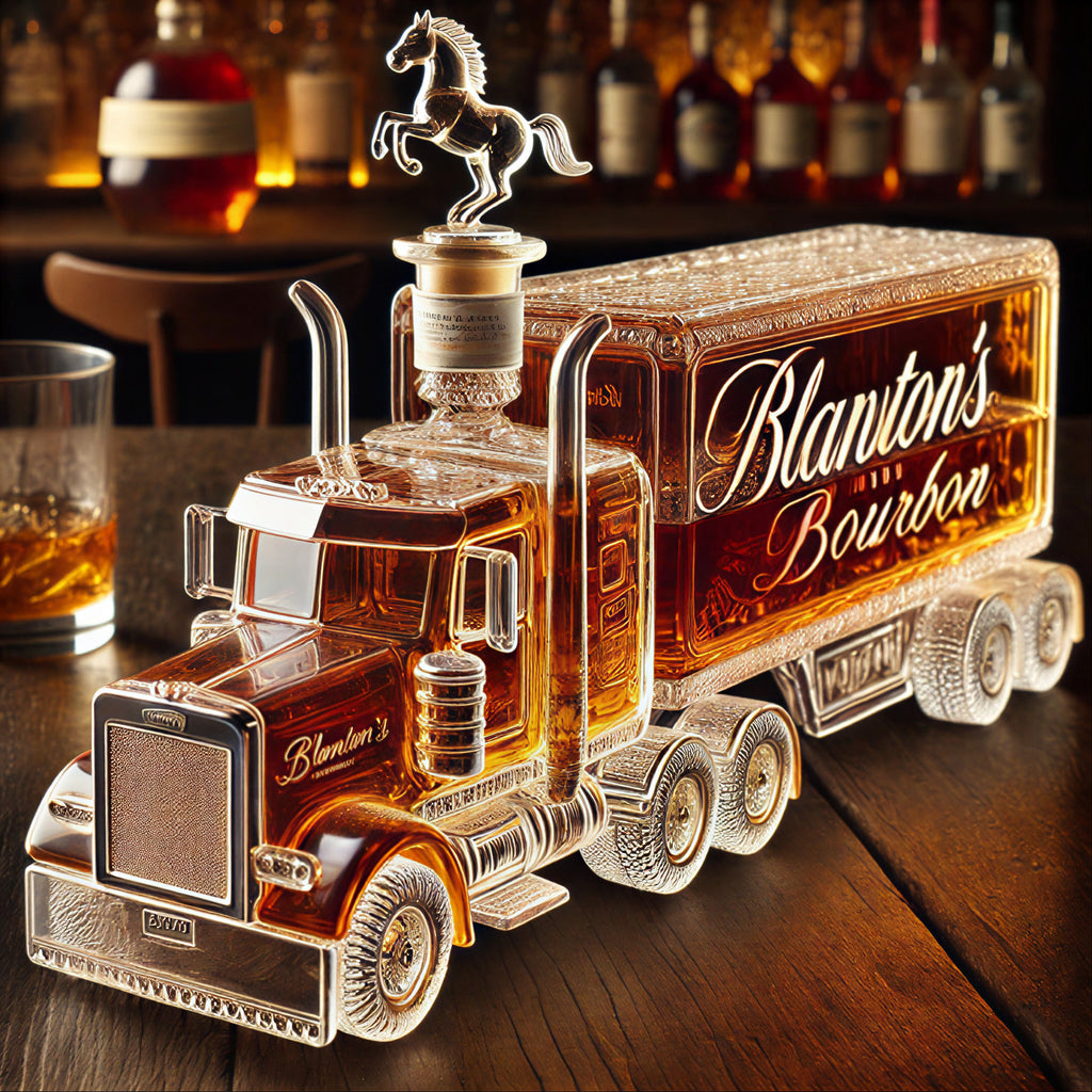 Truck-Shaped Whiskey Decanter Collection - 400ml (4 Brand Styles: Jack Daniel's/Blanton's/Maker's Mark/Crown Royal)