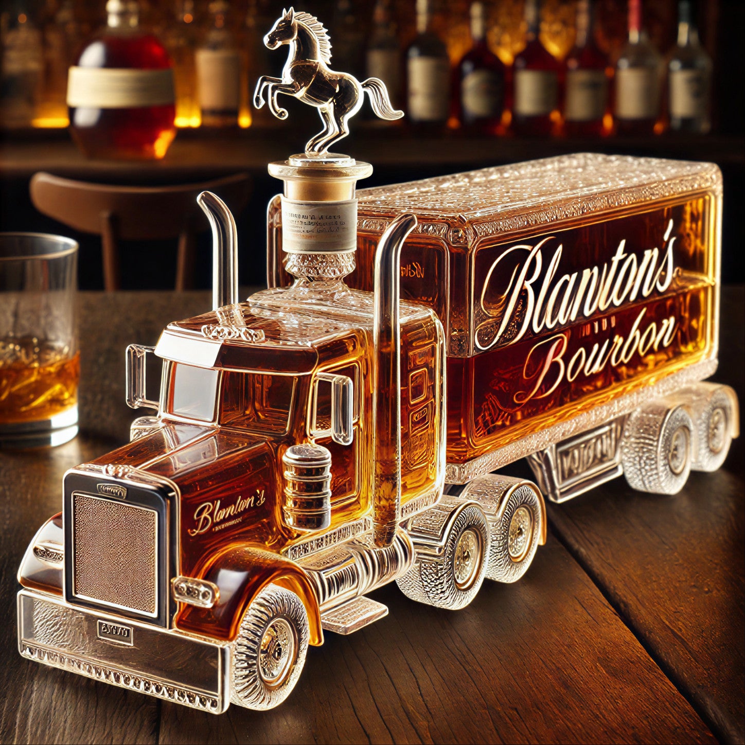 Truck-Shaped Whiskey Decanter Collection - 400ml (4 Brand Styles: Jack Daniel's/Blanton's/Maker's Mark/Crown Royal)