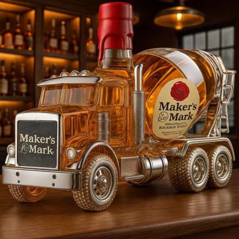 Cement Mixer Truck Whiskey Decanter - Jack Daniel's Themed Glass Bottle