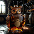 Owl Whiskey Decanter - Detailed Glass Spirit Bottle