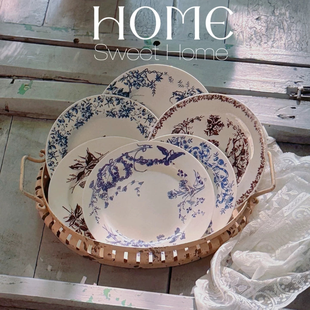 D Brand High-End Exquisite Bone China Western Plate Sun Moon Stars 10inch Flat Plate Gift Box Set of 4 Ceramic Plates