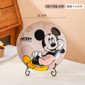 Disney Ceramic Plate High-Value Cartoon Round Plate Le You Mickey Household Underglaze Color Dish Plate High Temperature Resistant Deep Plate