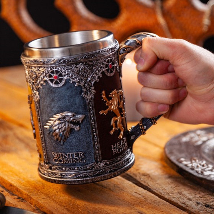 A Song of Ice and Fire Game of Thrones Mug Embossed Whiskey Cup