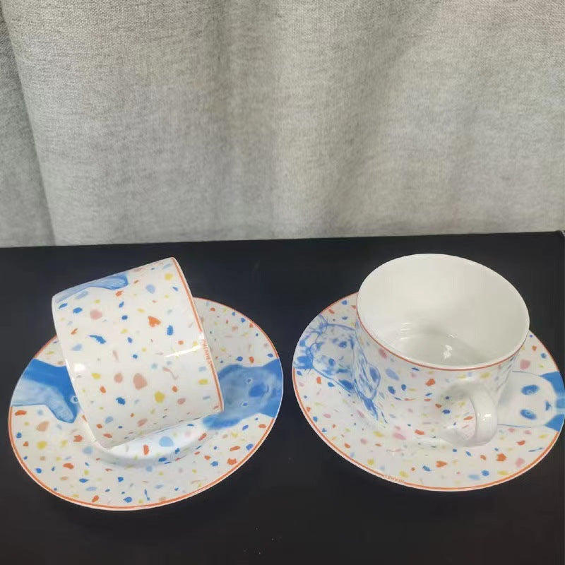 H Home European Style Animal Pair Cup Ceramic Coffee Cup Saucer Afternoon Tea Set Black Tea Cup Gift Box Luxury Cute Fun