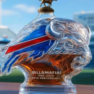 Buffalo Bills 65th Anniversary Whiskey Bottle - 400ml (Bills Mafia Collectible)