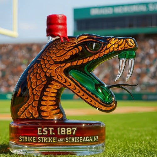 Cobra Head Whiskey Decanter - "Strike!" Themed