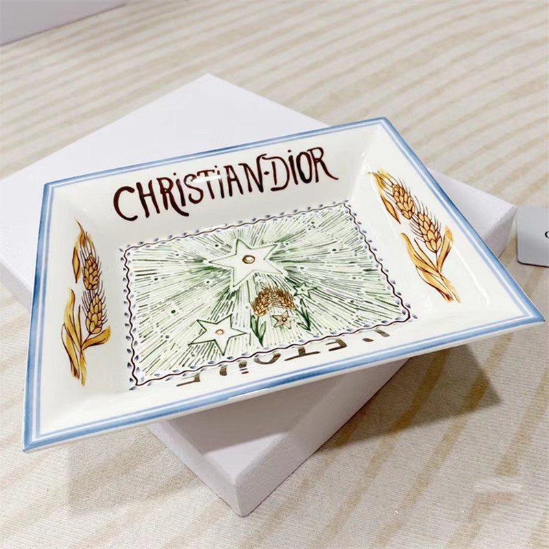 D Moon Series Bone China Tarot Card Storage Tray Home Retro Tray Light Luxury Style