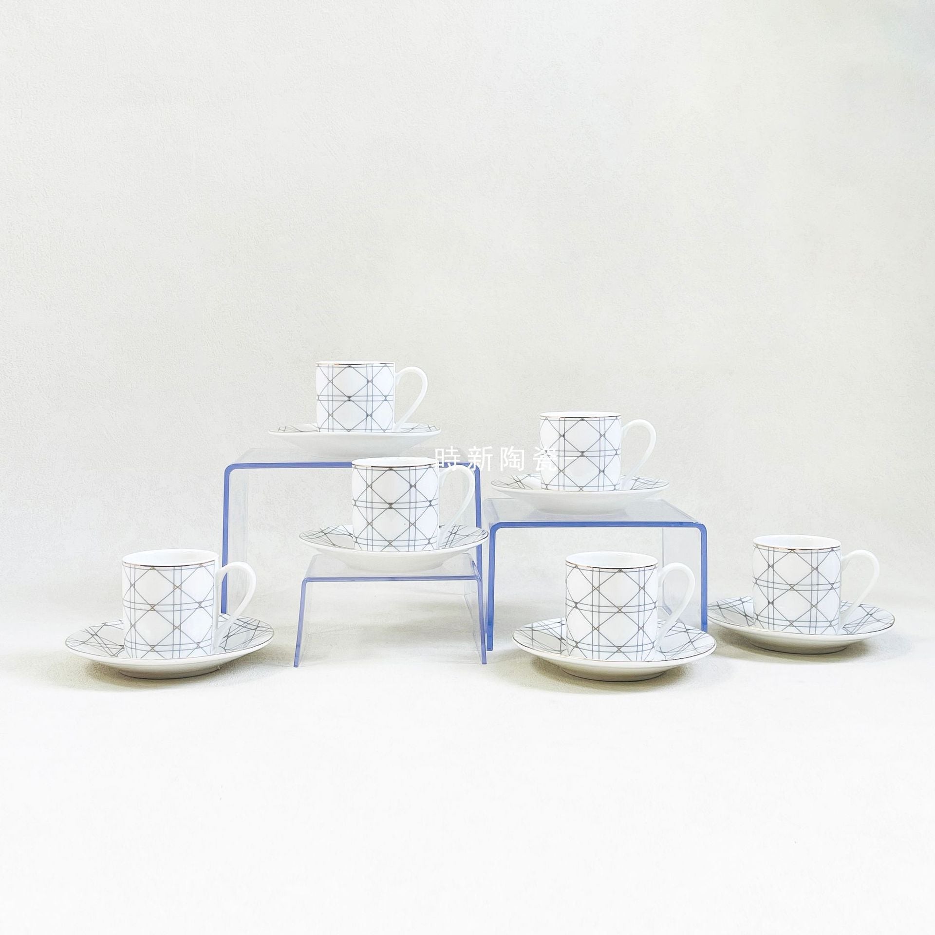 H Home Concentrated Cup and Saucer Set 612 Pieces Personalized Simple Household Afternoon Tea Coffee Cup Gift Box Set