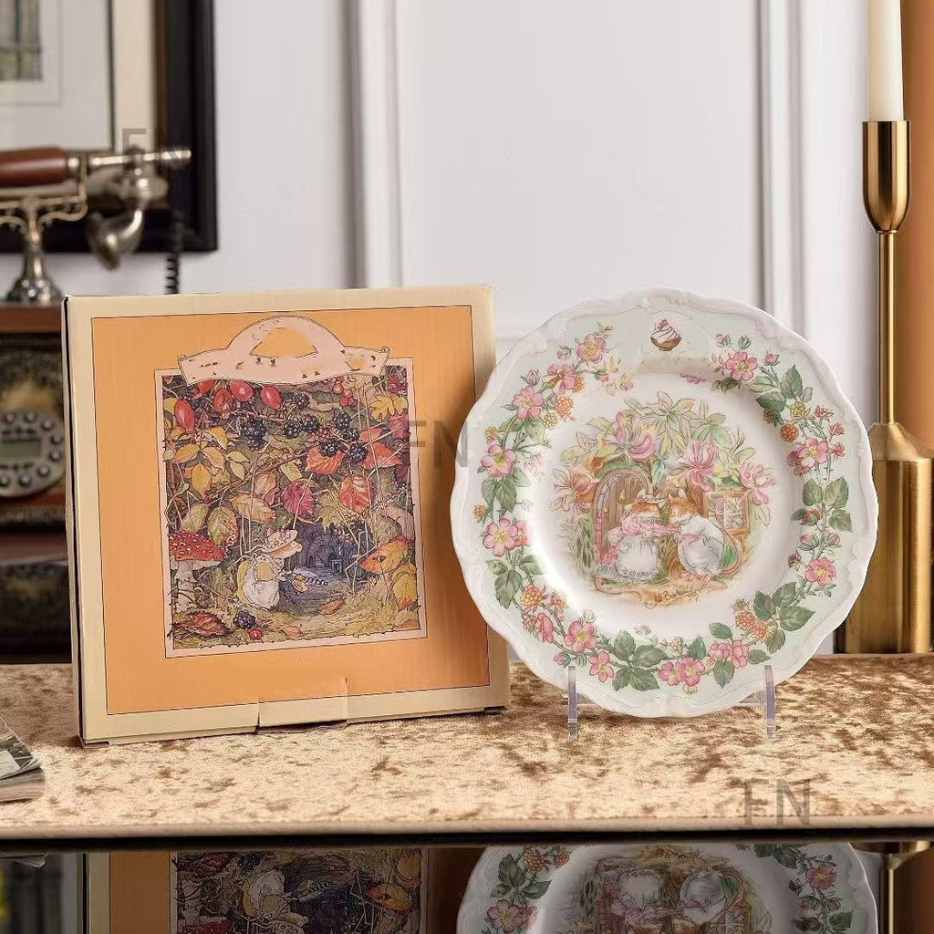 H Jia Doujia Mouse Moving Series Bone China Tea Coffee Set Single Cup and Saucer Dim Sum Plate British Afternoon Tea Cup