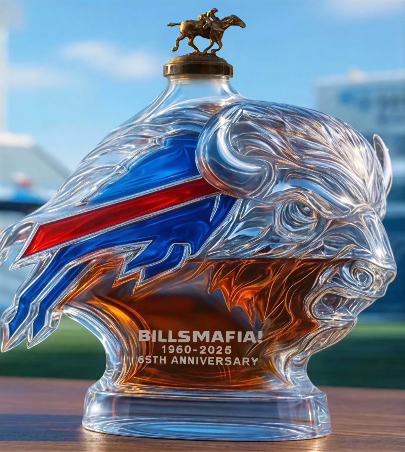 Buffalo Bills 65th Anniversary Whiskey Bottle - 400ml (Bills Mafia Collectible)
