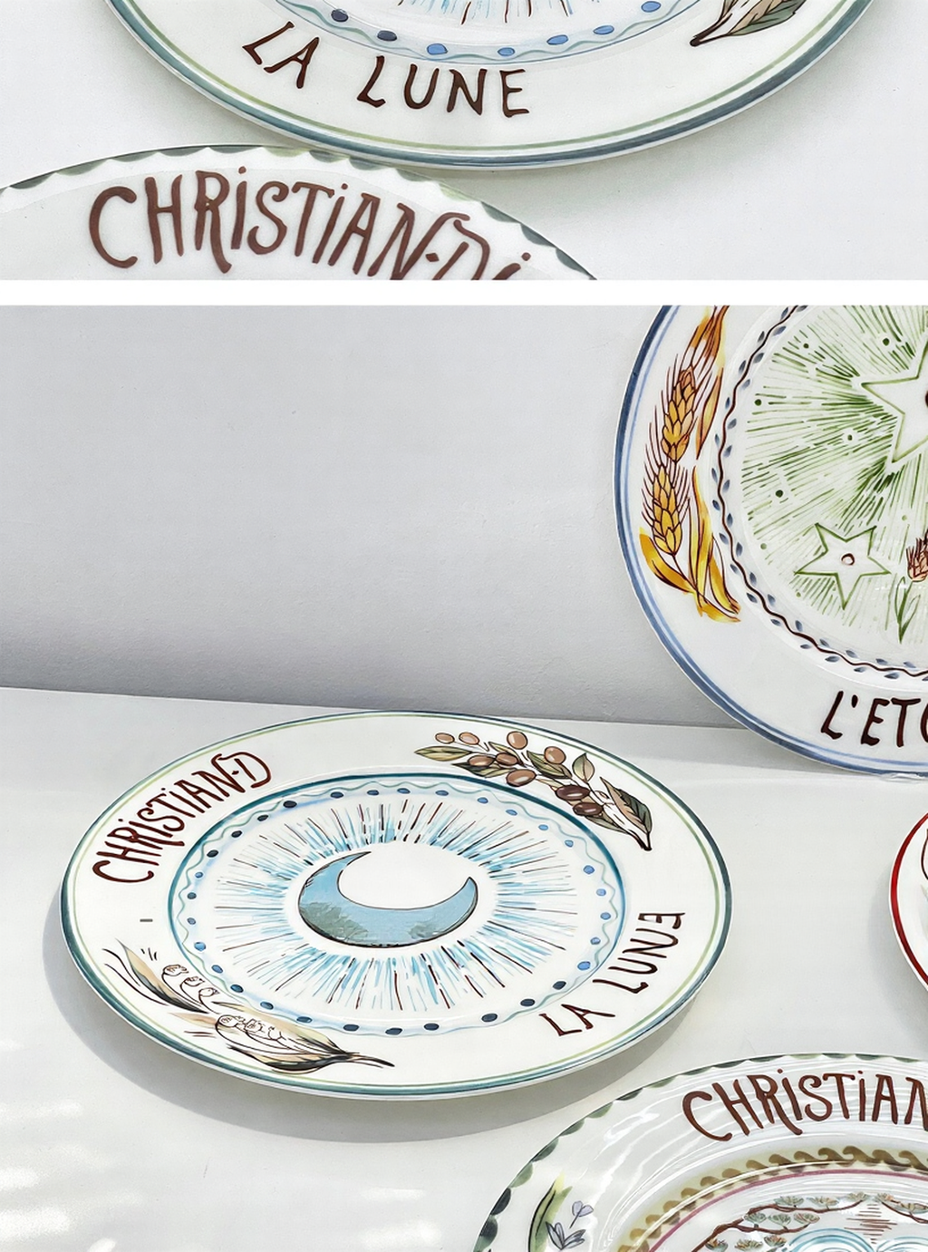 D Tarot Series Ceramic Dinner Plates Creative Gift Internet Celebrity Plates Steak Plates Set