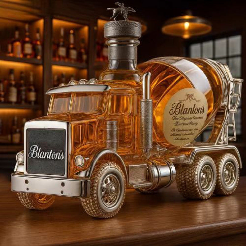 Cement Mixer Truck Whiskey Decanter - Jack Daniel's Themed Glass Bottle