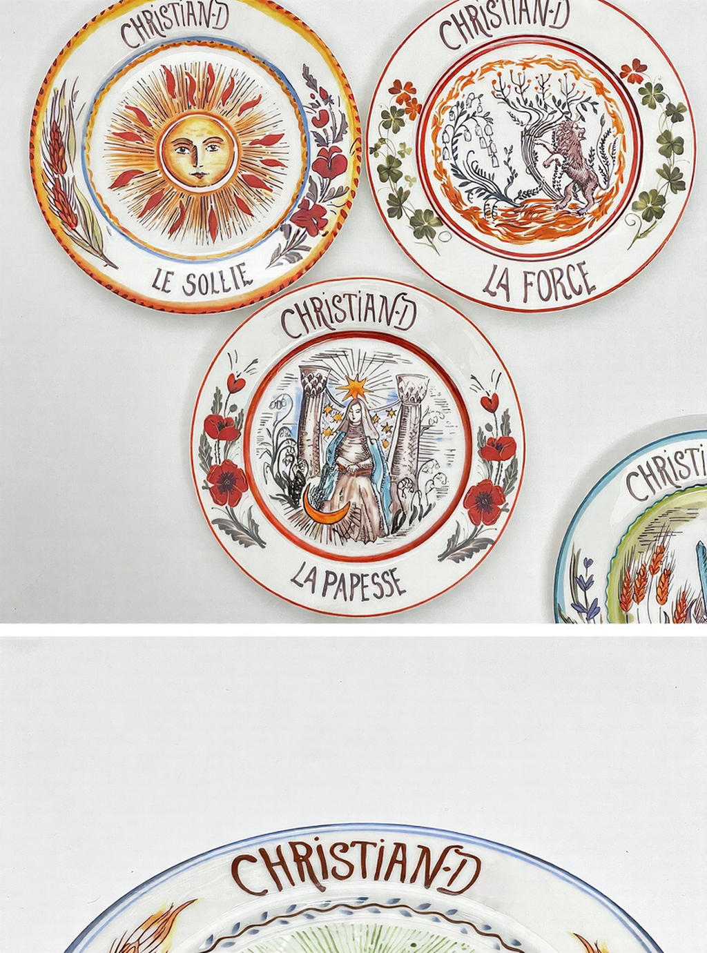 D Tarot Series Ceramic Dinner Plates Creative Gift Internet Celebrity Plates Steak Plates Set