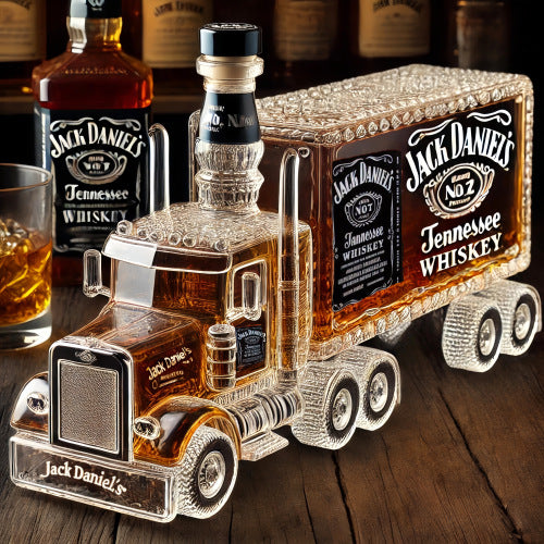 Truck-Shaped Whiskey Decanter Collection - 400ml (4 Brand Styles: Jack Daniel's/Blanton's/Maker's Mark/Crown Royal)